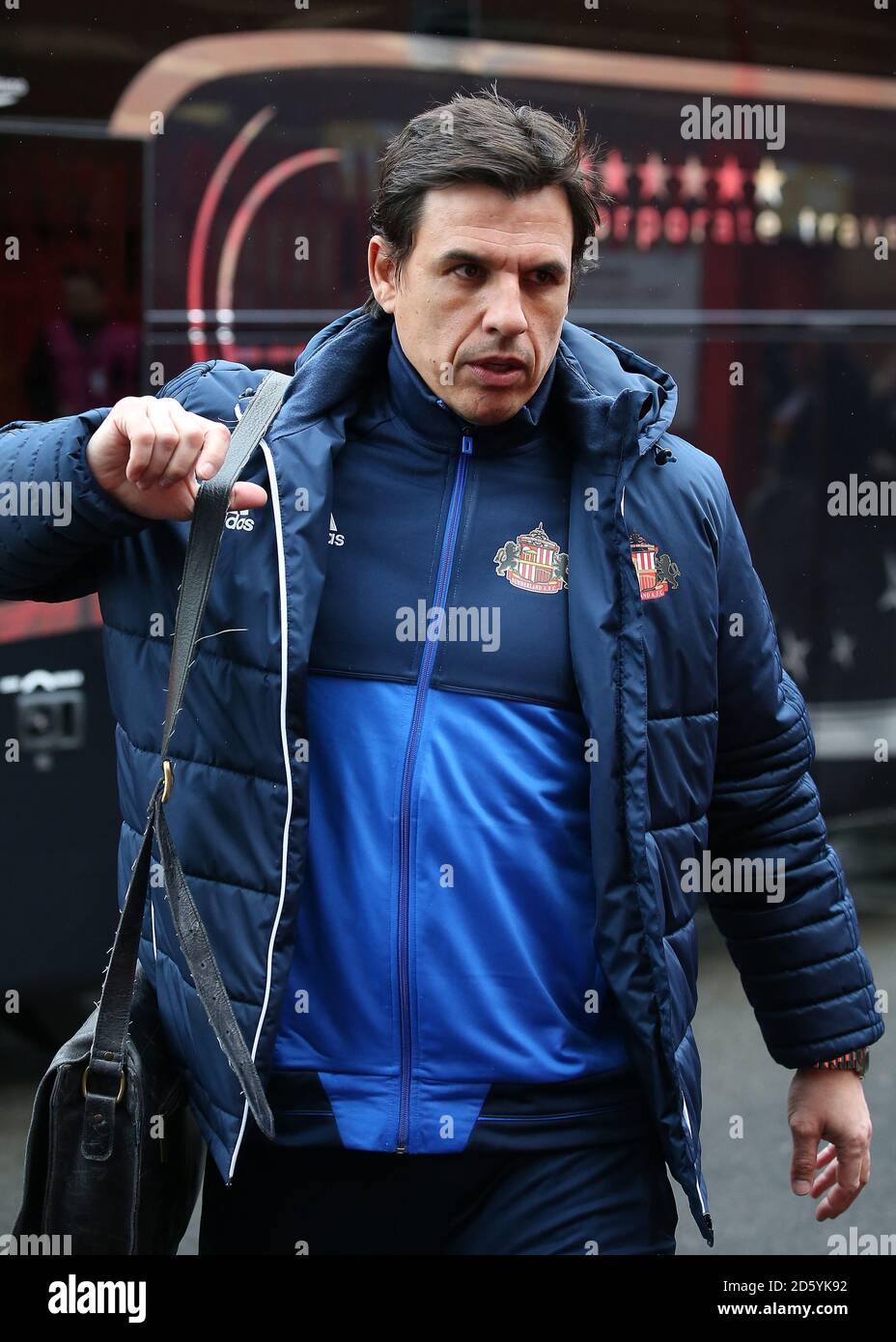 Sunderland Manager Chris Coleman arrives at Ashton Gate Stadium Stock