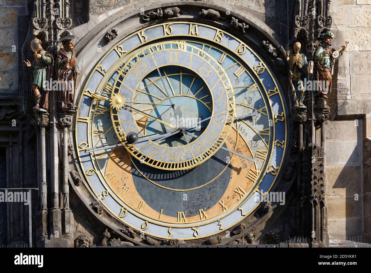 Prague, Town hall tower, astronomical clock Stock Photo