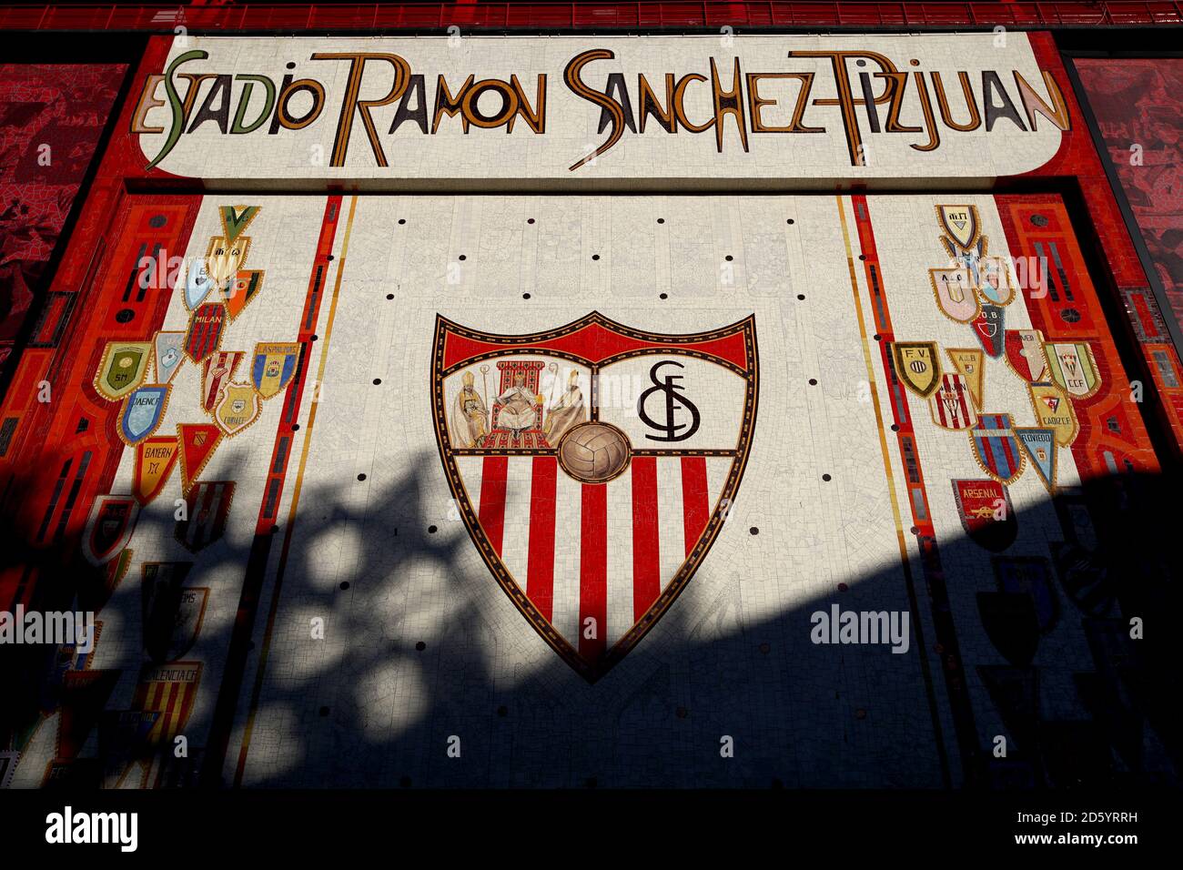 A general view of the Ramon Sanchez Pizjuan Stadium before the match begins Stock Photo