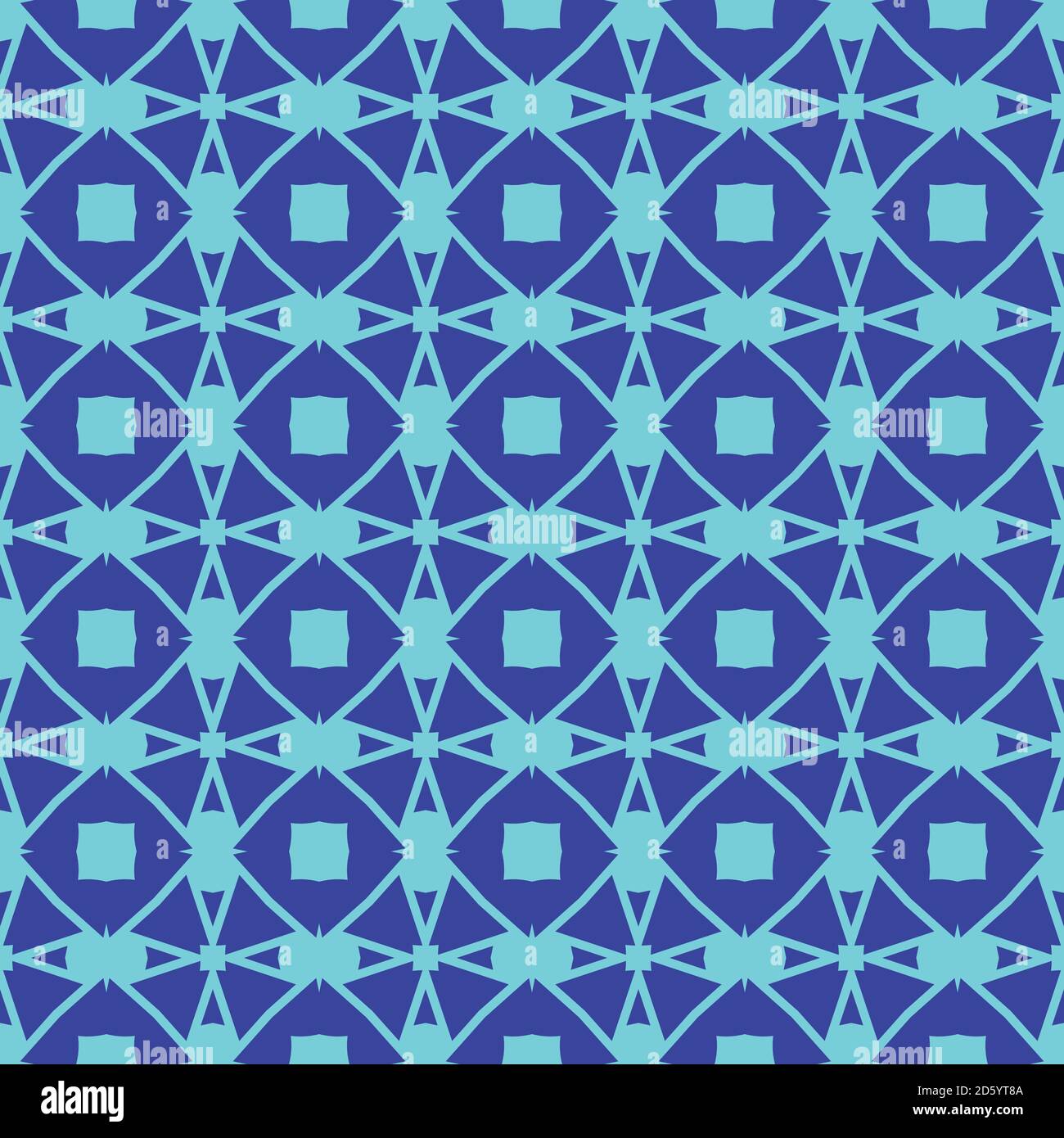 Vector seamless pattern texture background with geometric shapes, colored in blue colors. Stock Vector