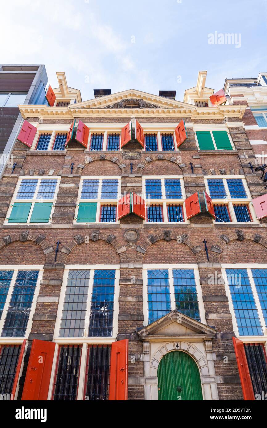 Netherlands, Amsterdam, facade of Rembrandt House Museum Stock Photo
