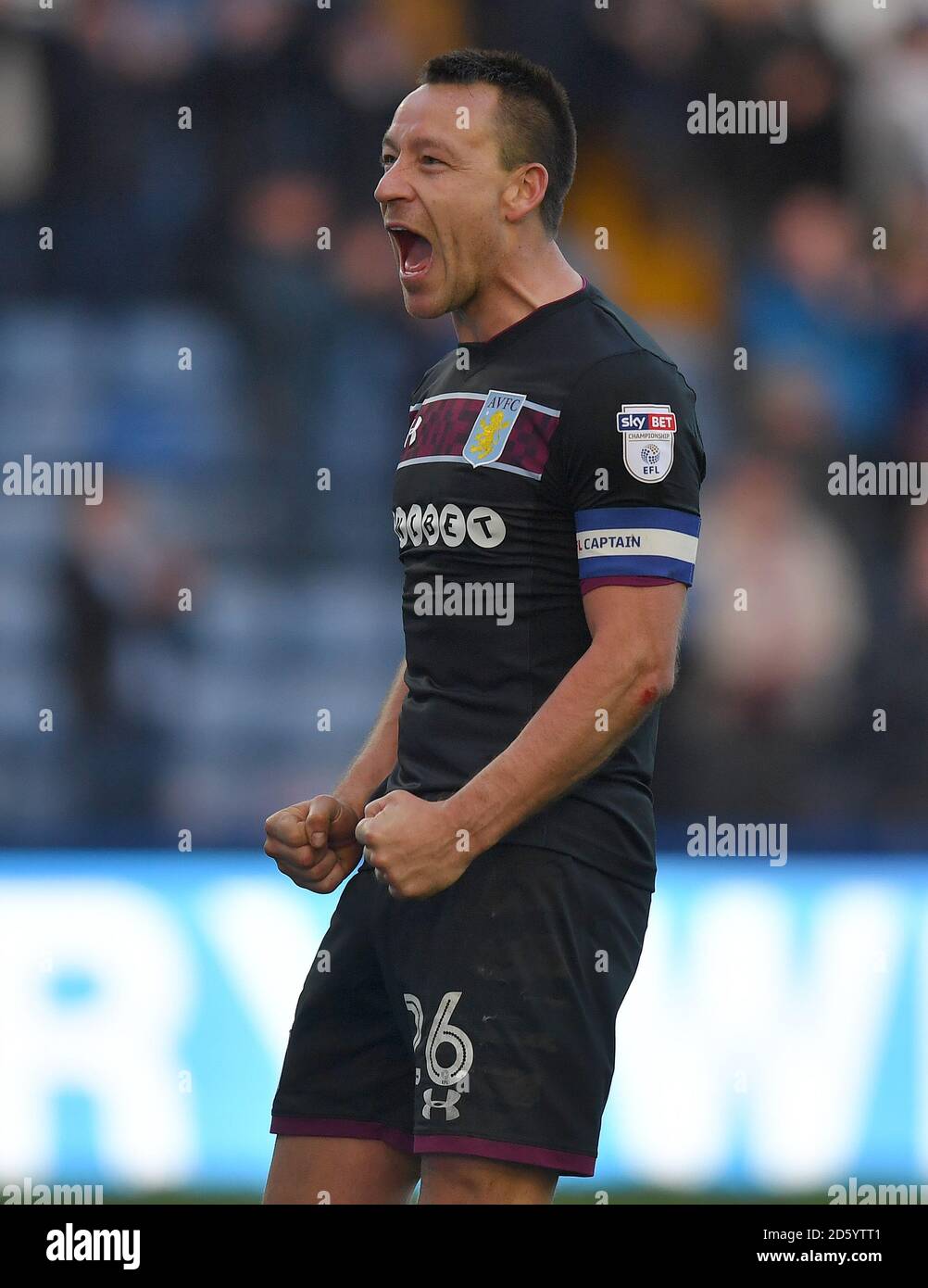 Aston Villa's John Terry celebrates the victory over Sheffield Wednesday Stock Photo