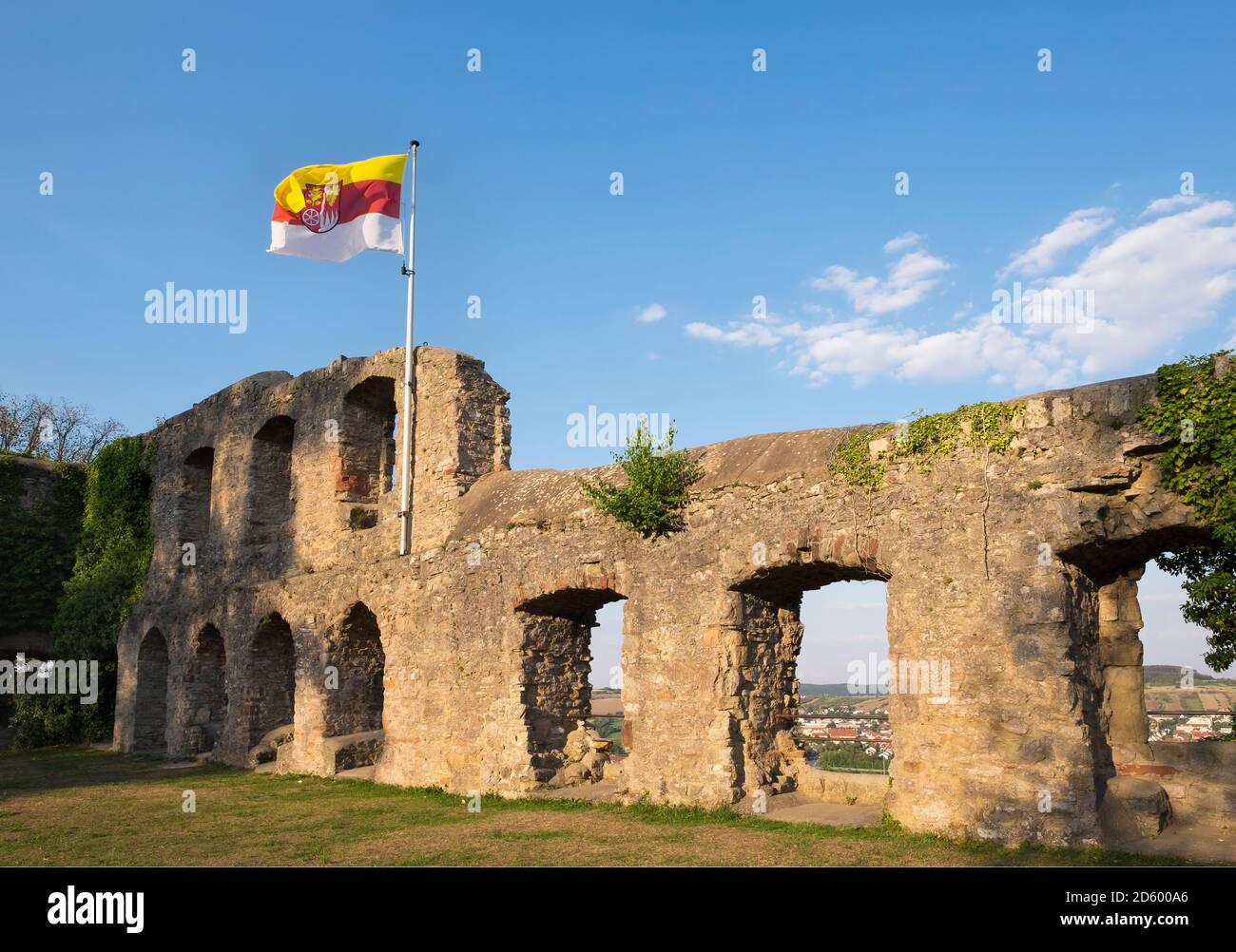Germany, Bavaria, Karlstadt, Karlsburg Castle Ruin Stock Photo