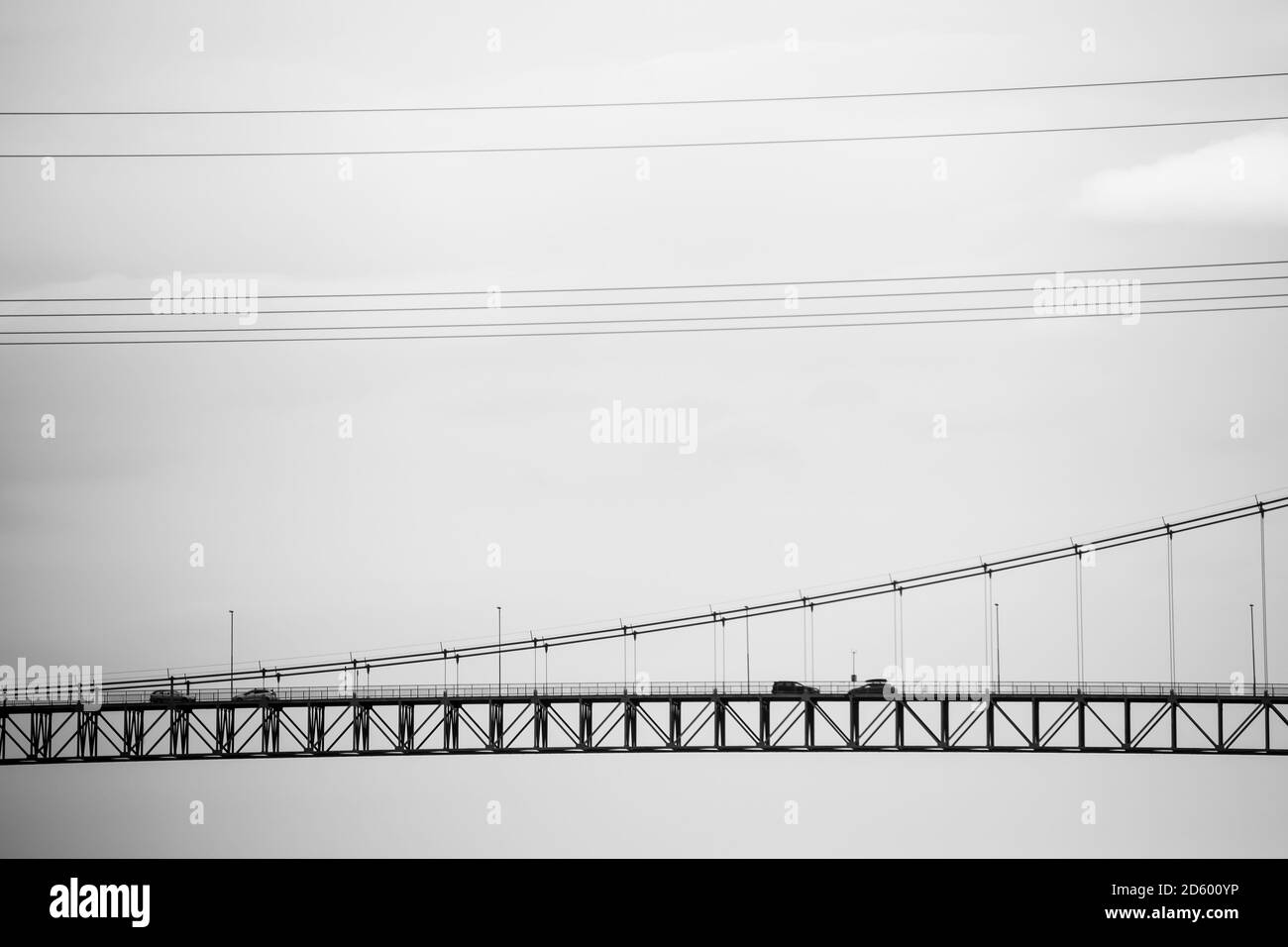 Car traffic on bridge Black and White Stock Photos & Images - Alamy