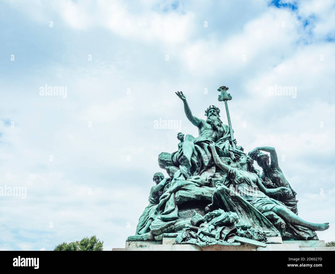 Gemrany, Duesseldorf, fountain sculpture 'Vater Rhein und seine Toechter' Stock Photo