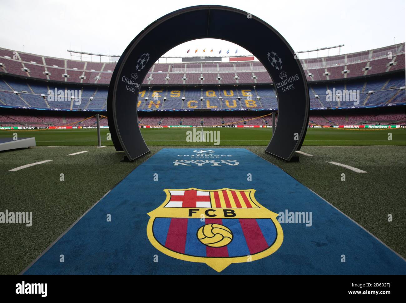 Press conference room in the Football Club Barcelona stadium Stock Photo -  Alamy