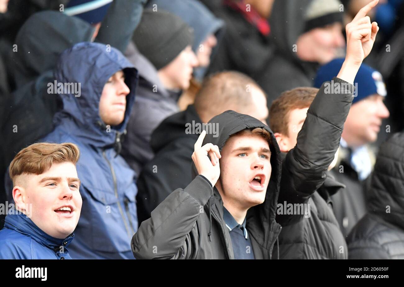 Fans Offering Support Fans in the stands show their support Stock Photo - Alamy