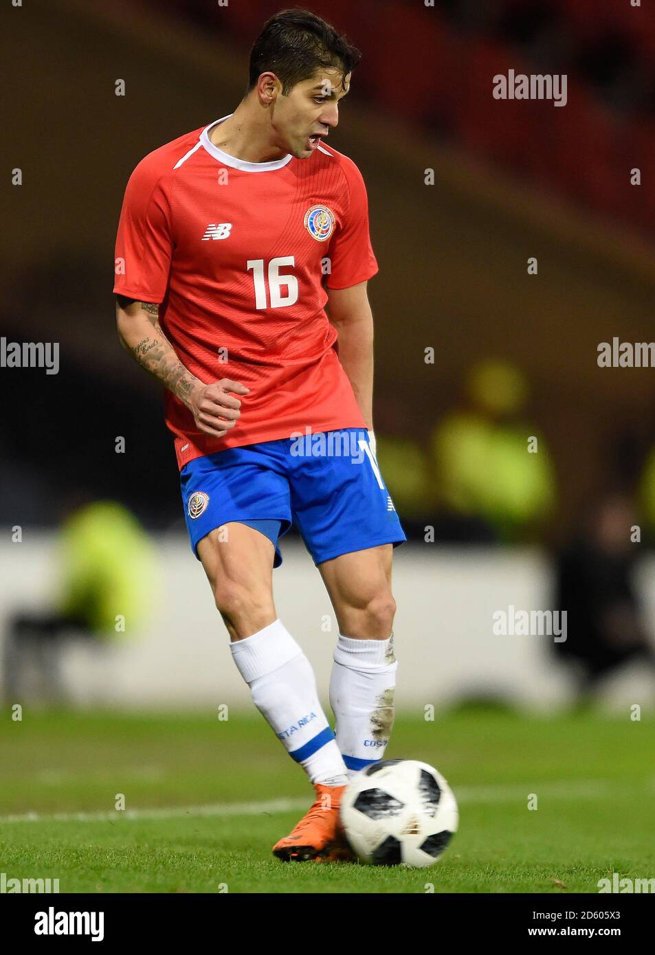 Costa Rica's Christian Gamboa in action  during the international friendly match at Hampden Park, Glasgow Stock Photo