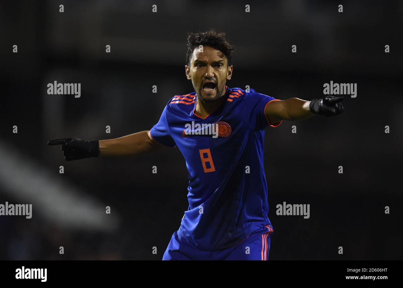 Colombia's Abel Aguilar gestures Stock Photo