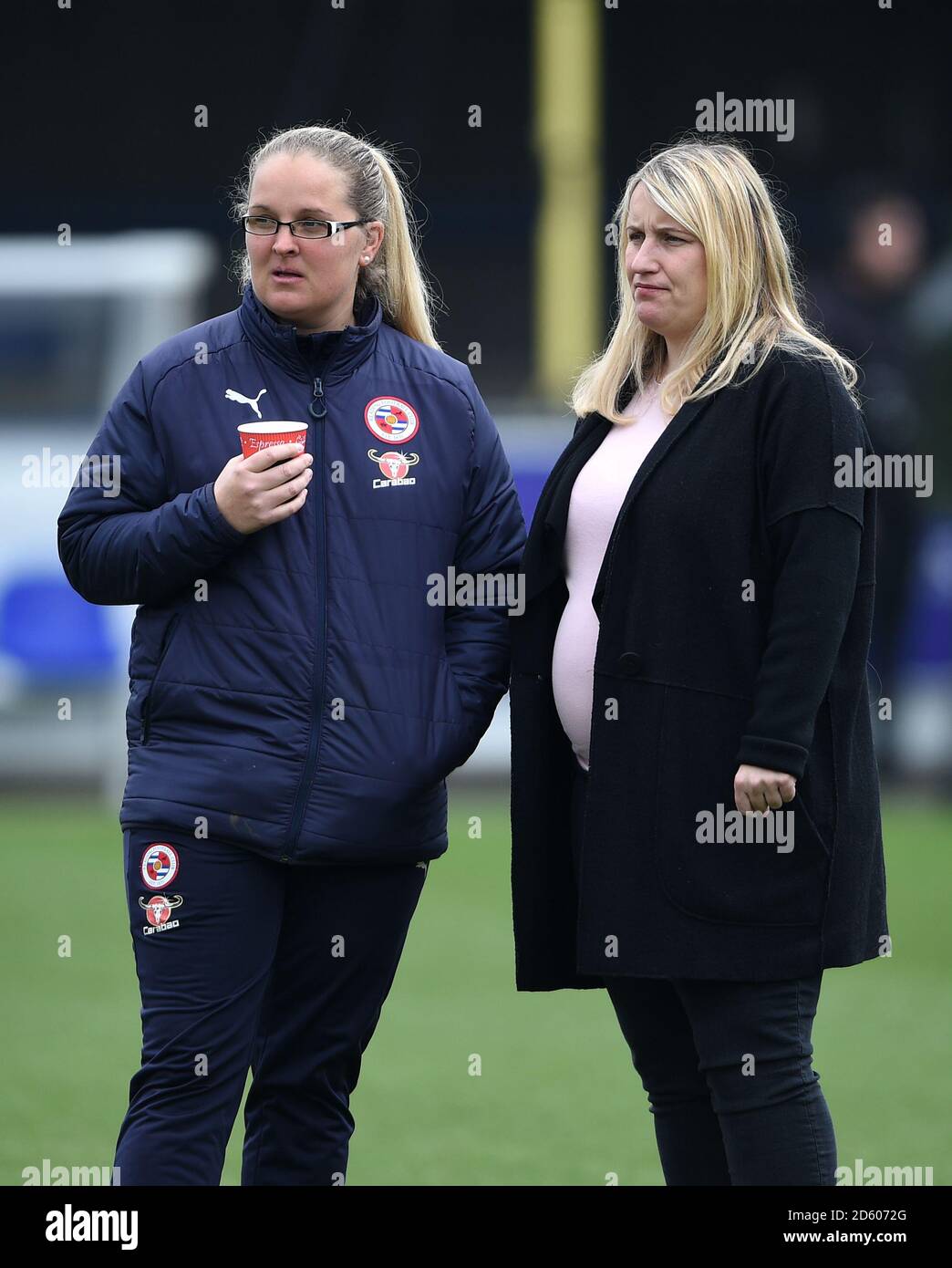 Reading manager Kelly Chambers and Chelsea manager Emma Hayes Stock ...