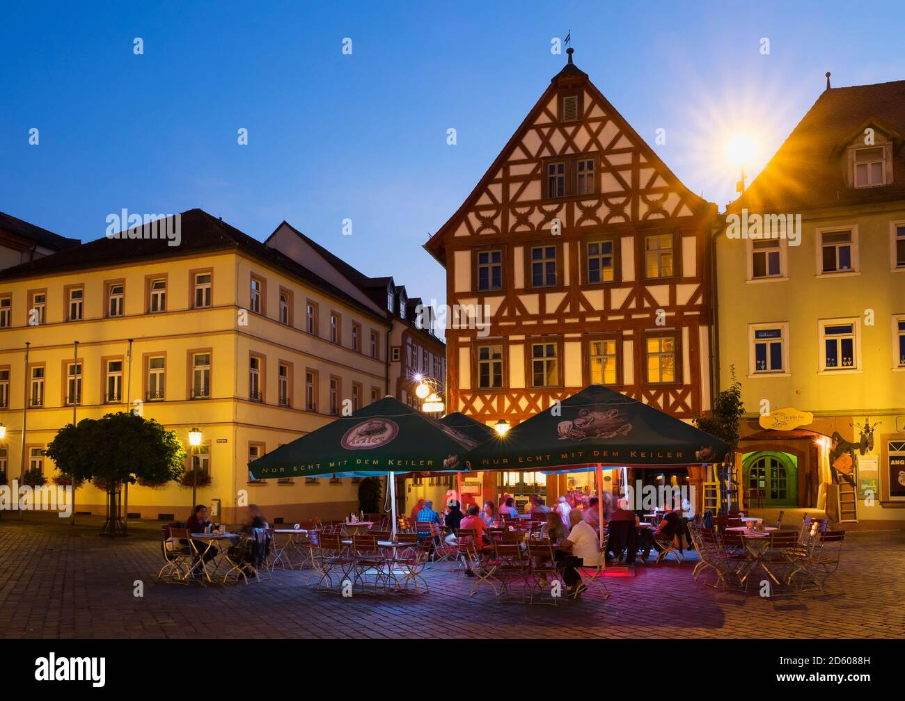 Germany, Bavaria, Karlstadt, market square Stock Photo