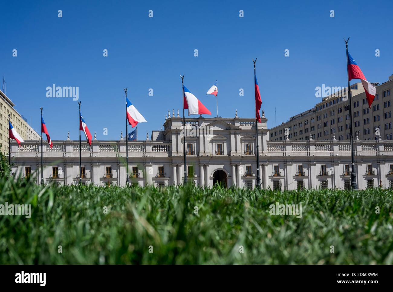 Chile, Santiago de Chile La Moneda Palace Stock Photo
