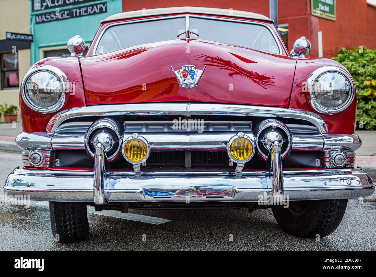 New Smyrna Beach Fl August 12 17 1951 Ford Victoria At The Canal Street Car Show Stock Photo Alamy
