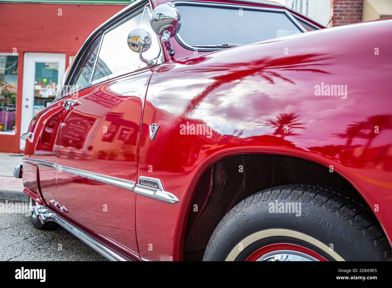 New Smyrna Beach, FL August 12, 2017 1951 Ford Victoria at the Canal