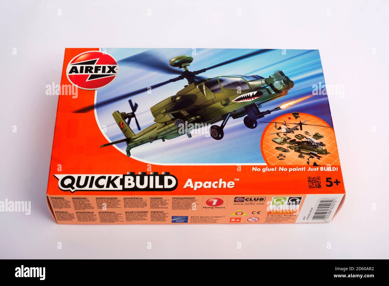 Airfix QuickBuild Apache model helicopter Stock Photo