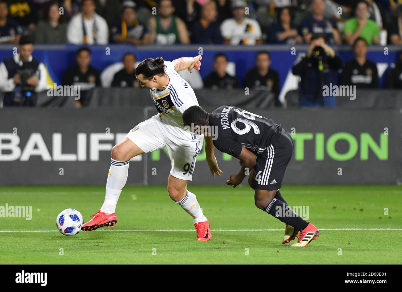 Zlatan Ibrahimovic of Los Angeles Galaxy during the game against the Sporting Kansas City at