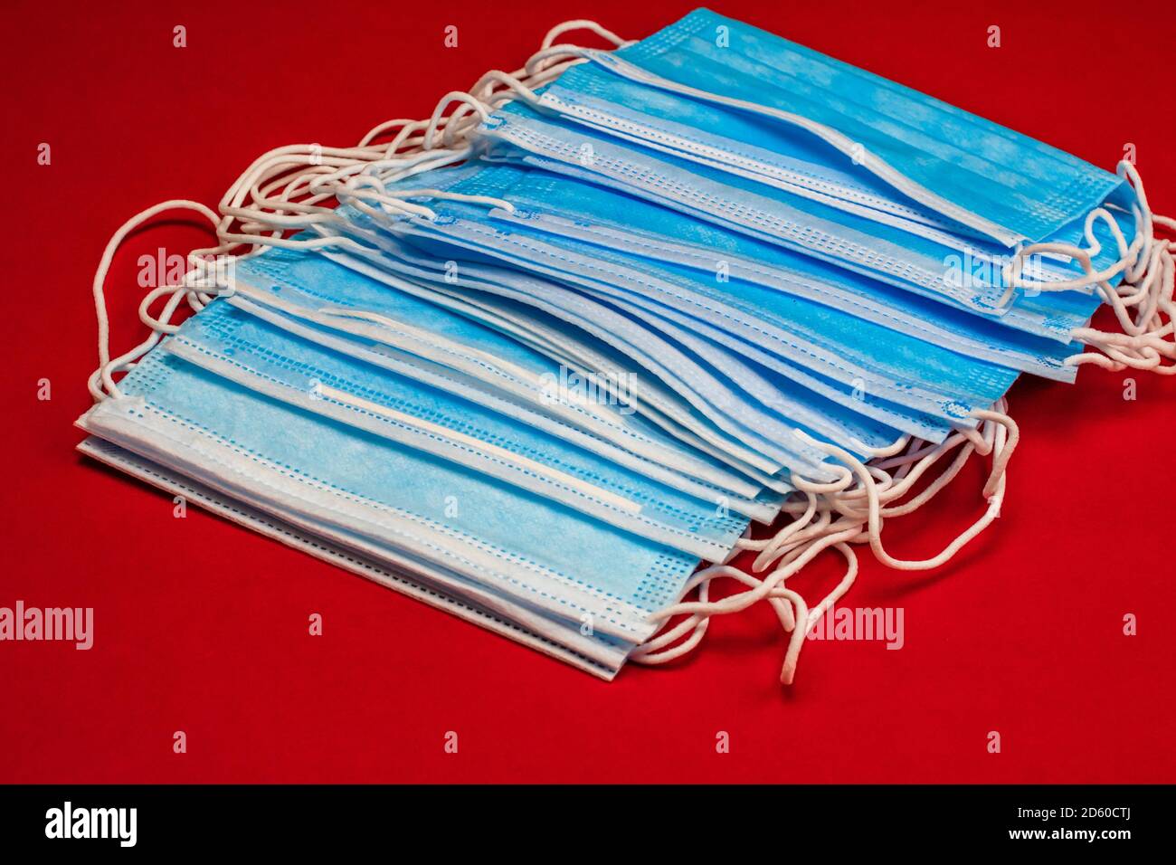 Close up and detail of medical hygienic mask, face protective surgical ...