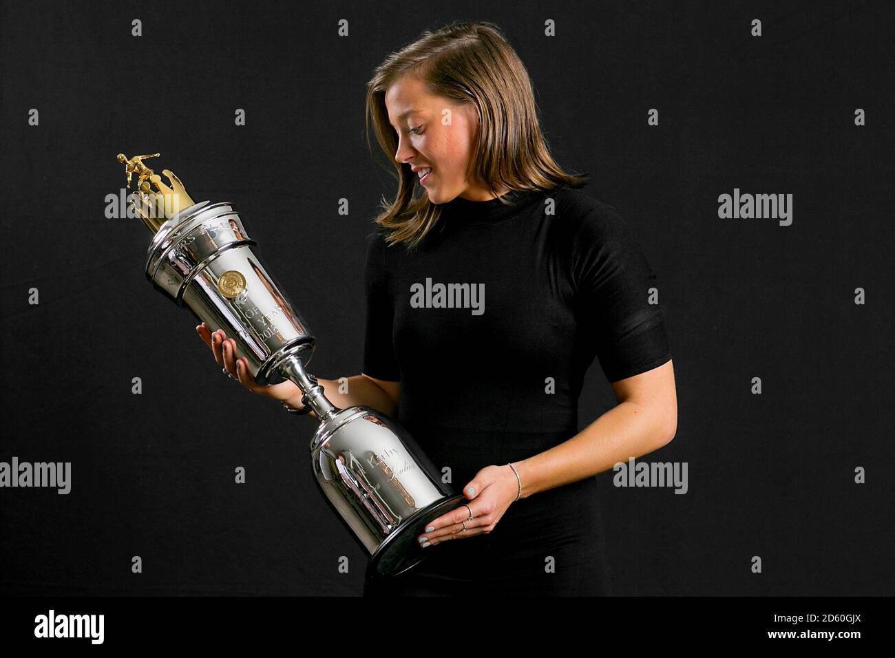 Fran Kirby with the PFA Female Player Of The Year Award Trophy during