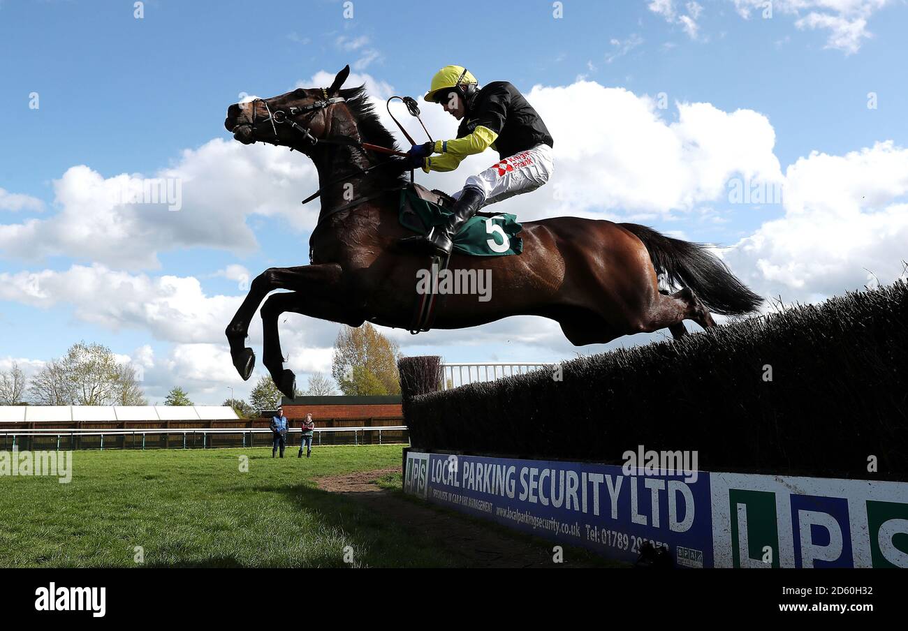 Grandads Horse ridden by Robert Dunne in the Punchestown Betting At 188Bet Handicap Chase Stock Photo