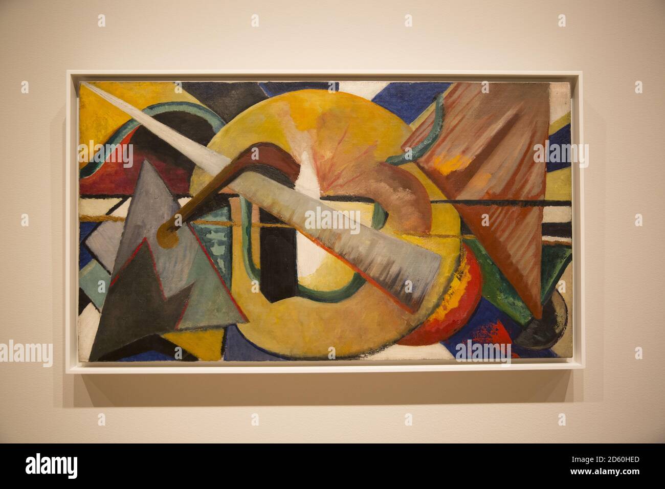 'Abstract Portrait of Marcel Duchamp' 1918 by Katherine S. Dreier, American;  Museum of Modern Art, NYC. Dreier described her painting of Marcel Duchamp as a 'psychological portrait' that captures his character through color and form. Stock Photo