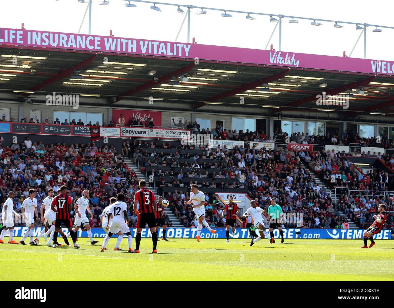 Bournemouth's Ryan Fraser (right) scores his sides first goal of the match Stock Photo