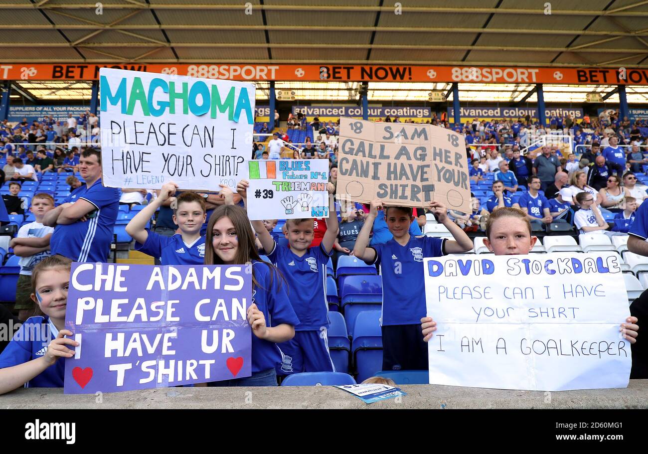 Birmingham City fans show their support Stock Photo Alamy