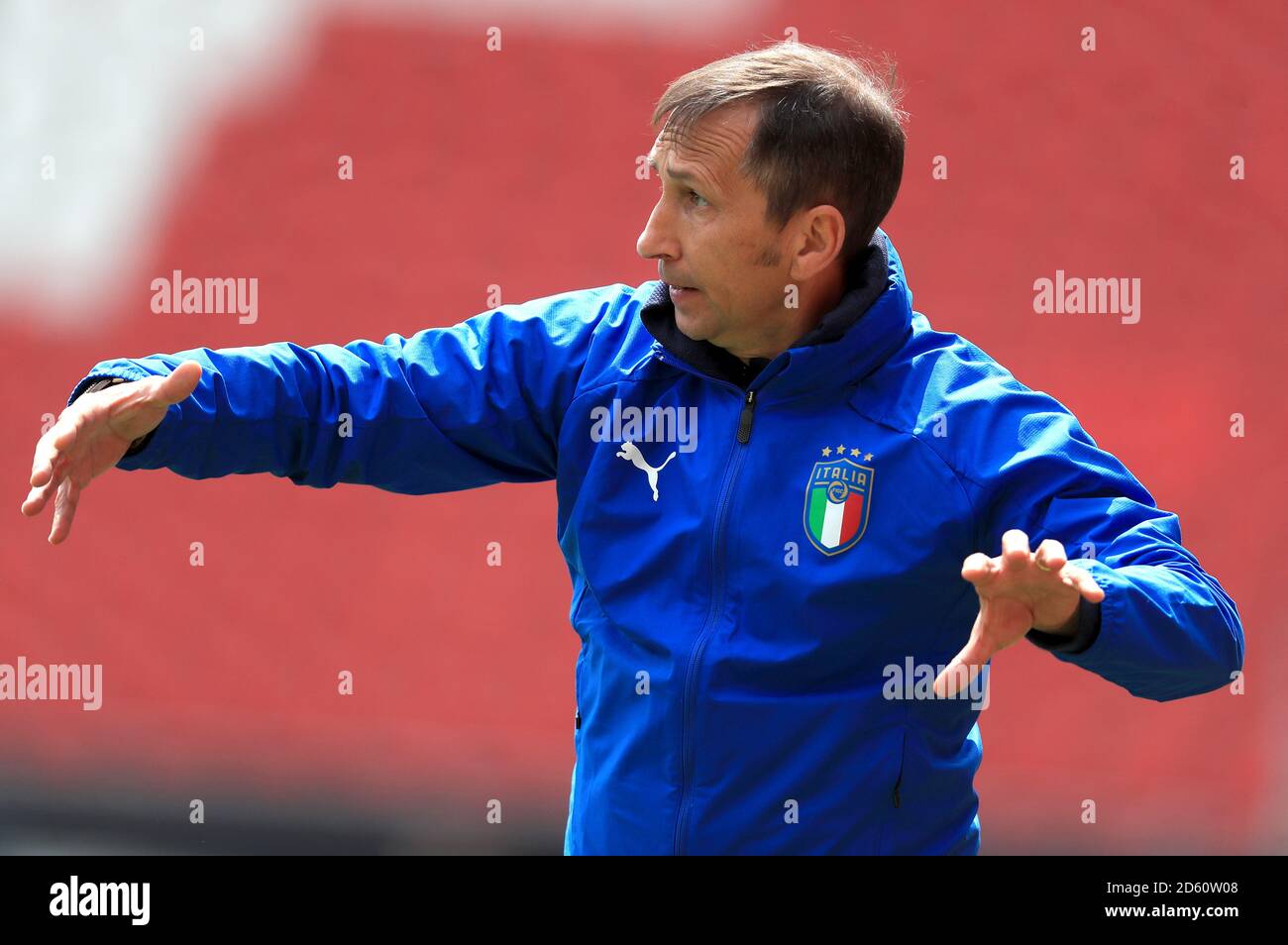Italy's manager Carmine Nunziata on the touchline Stock Photo