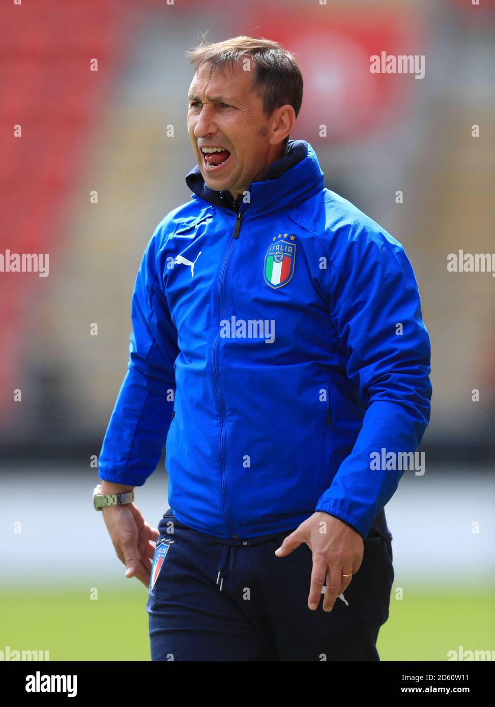 Italy's manager Carmine Nunziata on the touchline Stock Photo