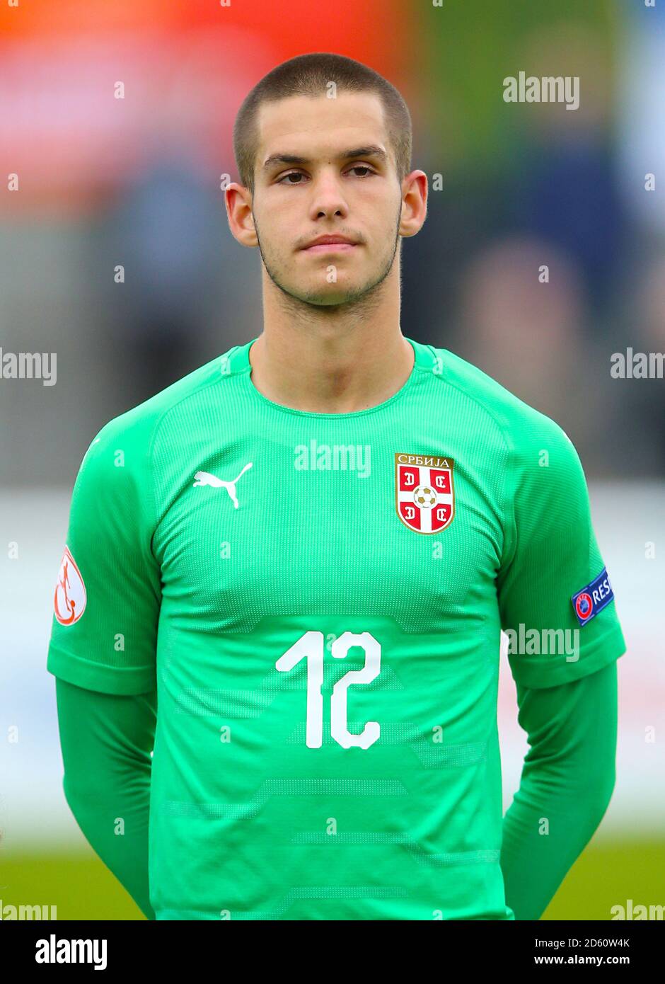 Serbia Goalkeeper Luka Krstovic  Stock Photo