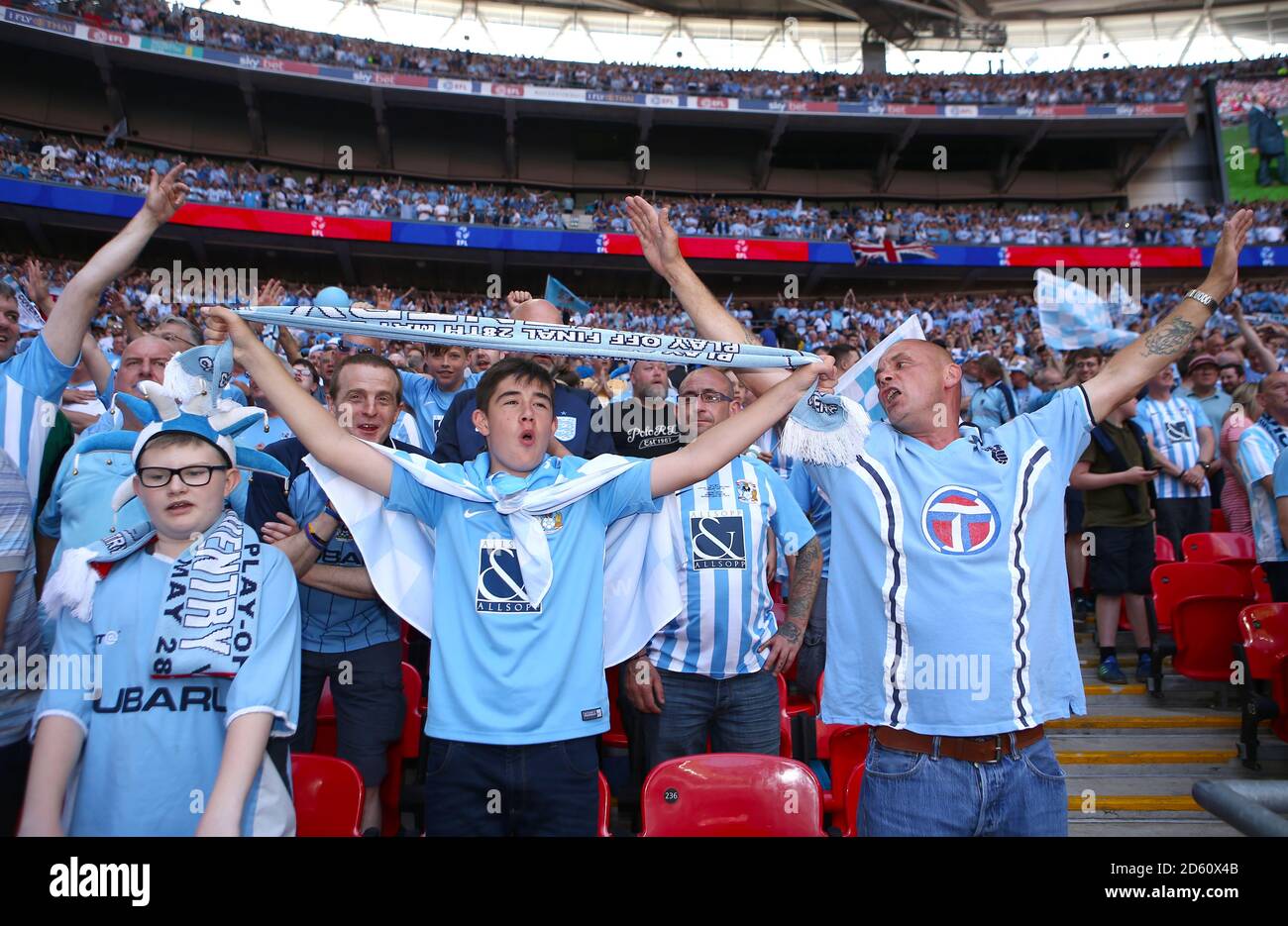 Coventry City fans in the stands ahead of the match Stock Photo - Alamy