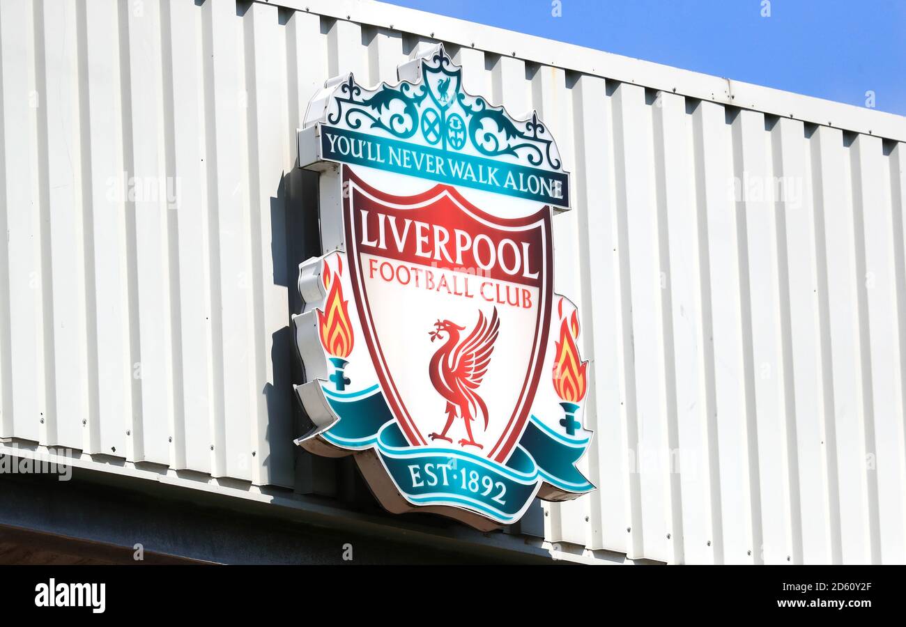 Anfield signage hi-res stock photography and images - Alamy