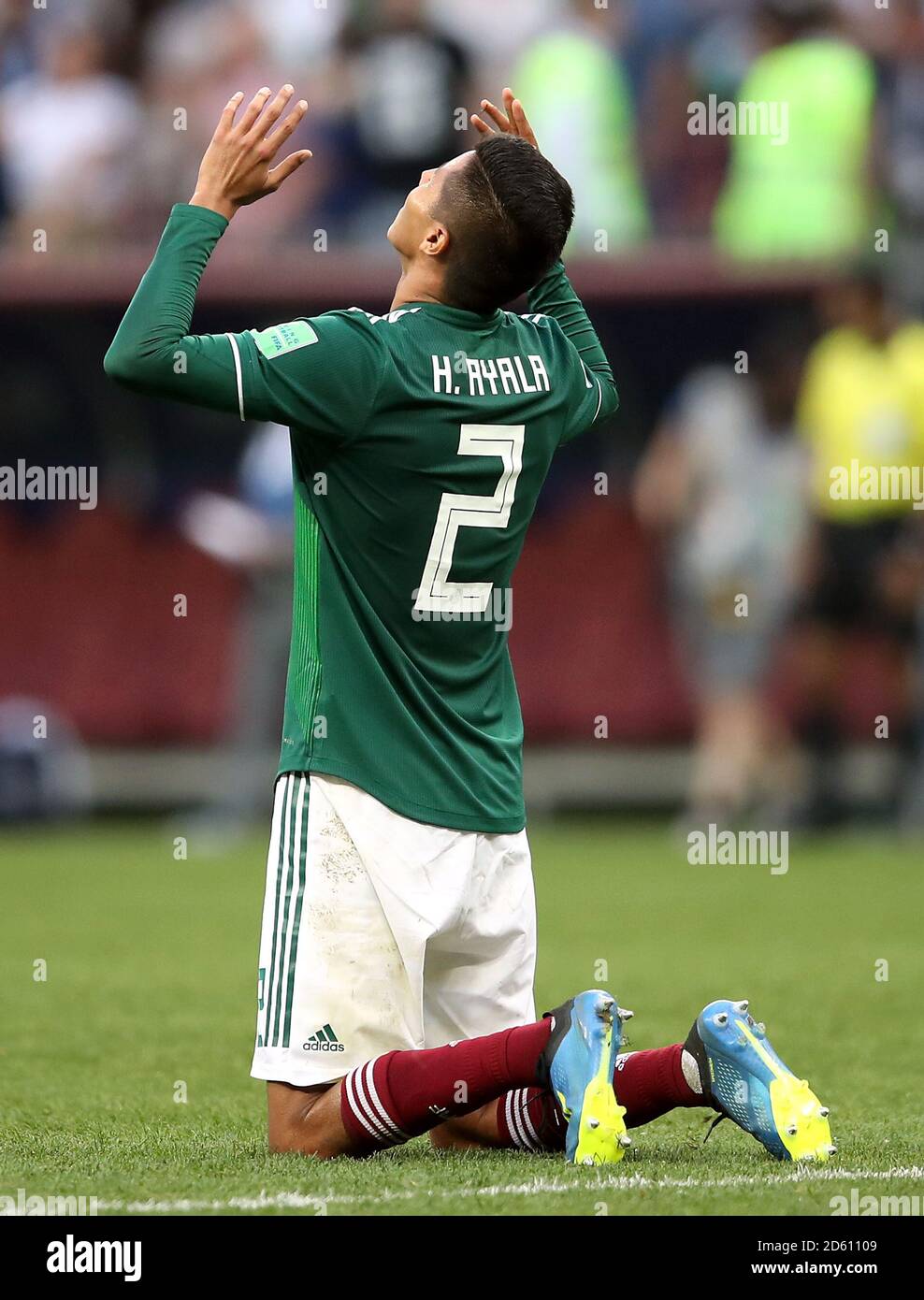 Mexico's Hugo Ayala celebrates after the final whistle Stock Photo