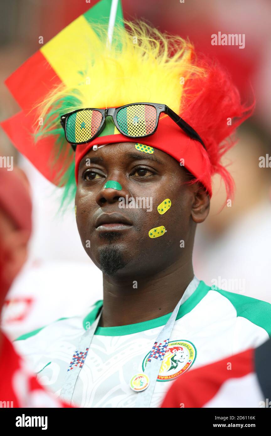 Senegal fan before the game Stock Photo