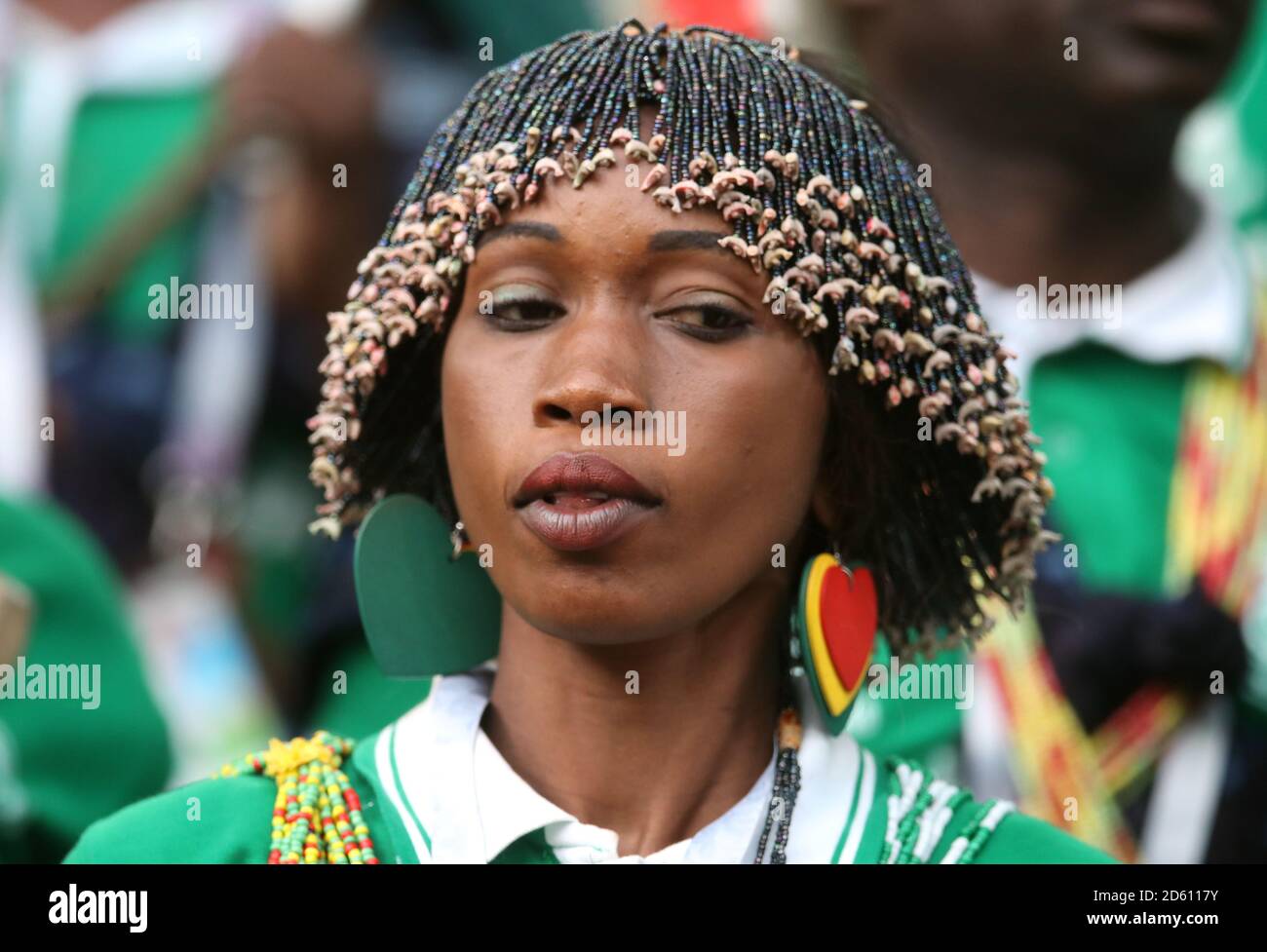 Senegal fan during the game Stock Photo