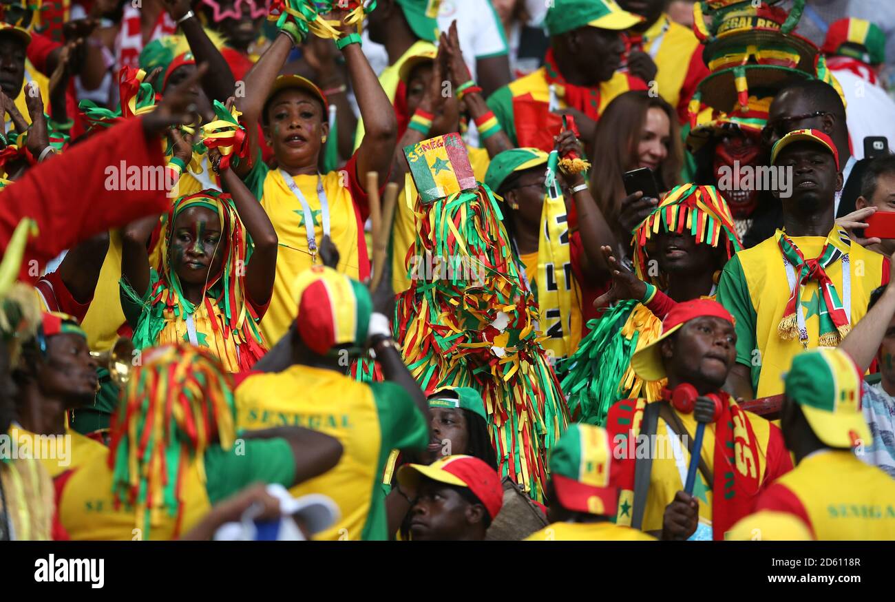 Senegal fans during the game Stock Photo