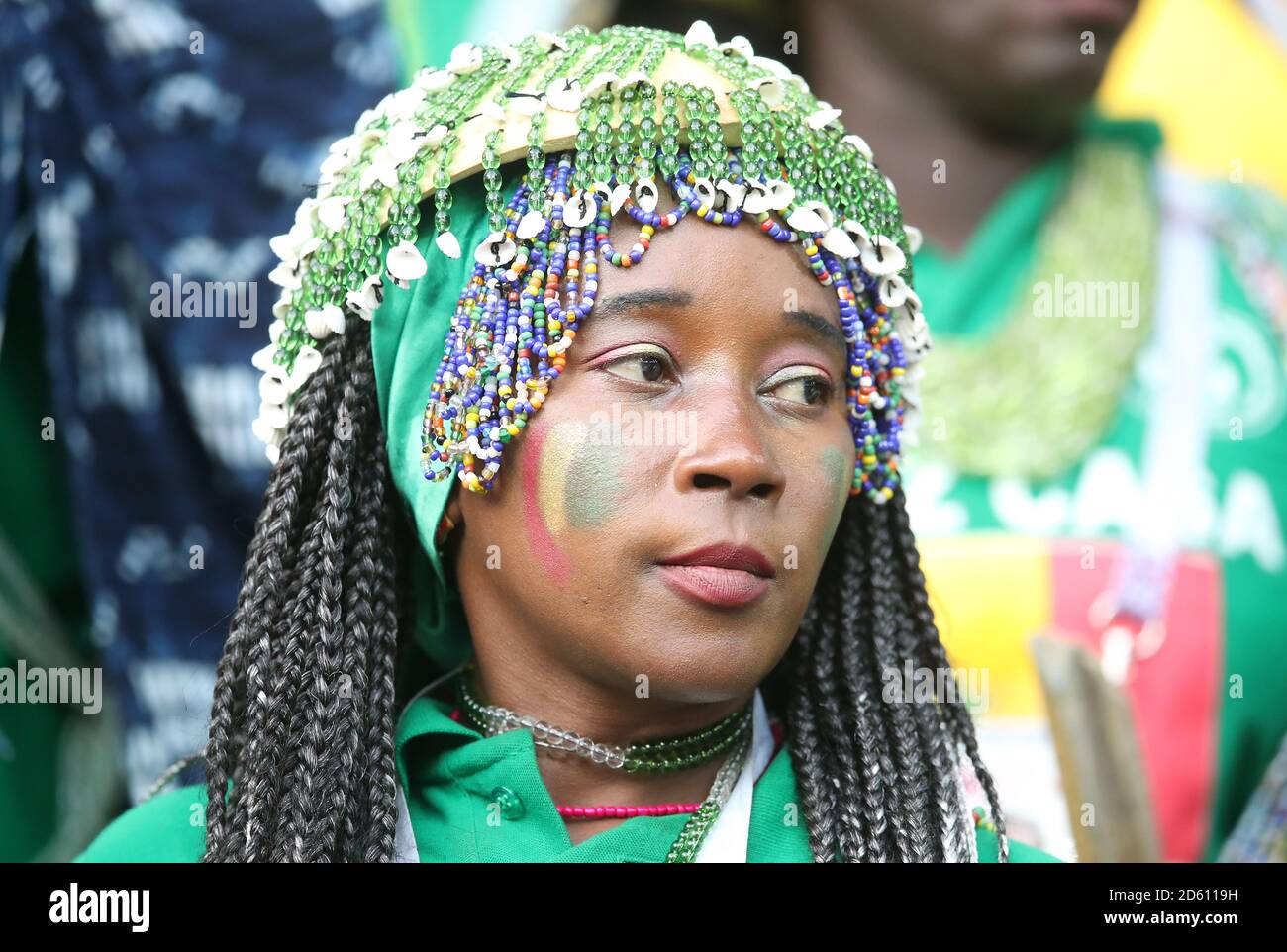 Senegal fan during the game Stock Photo