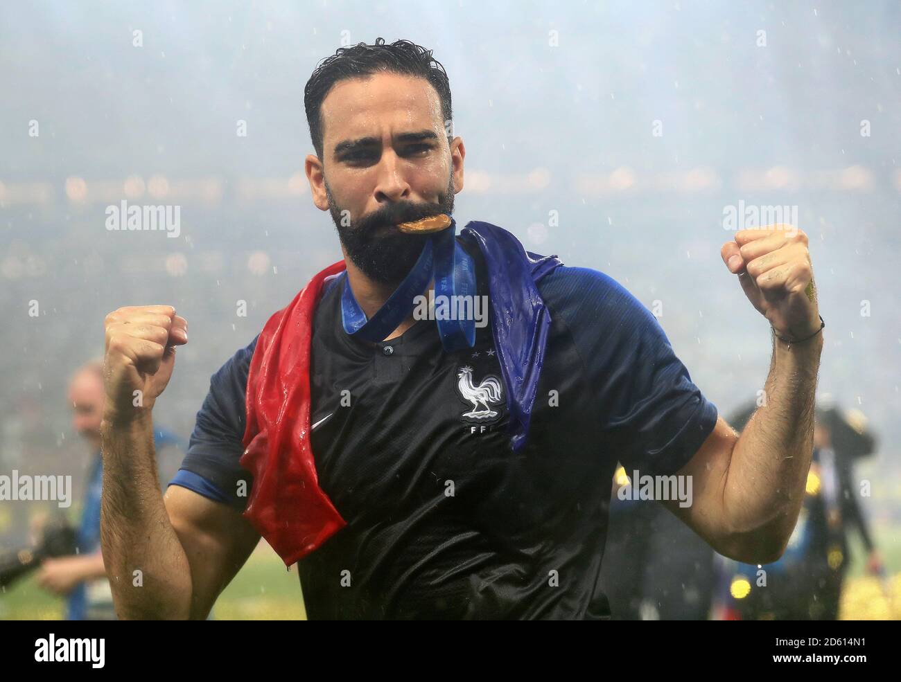 Adil Rami Fra France's Adil Rami celebrates after the FIFA World Cup 2018 final at ...