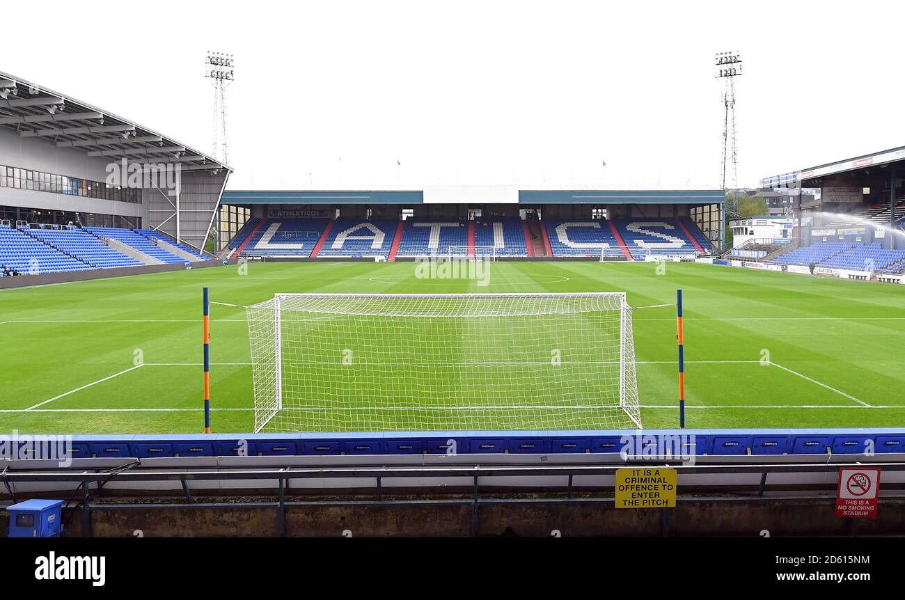 A general view of Boundary Park, home of Oldham Athletic Stock Photo