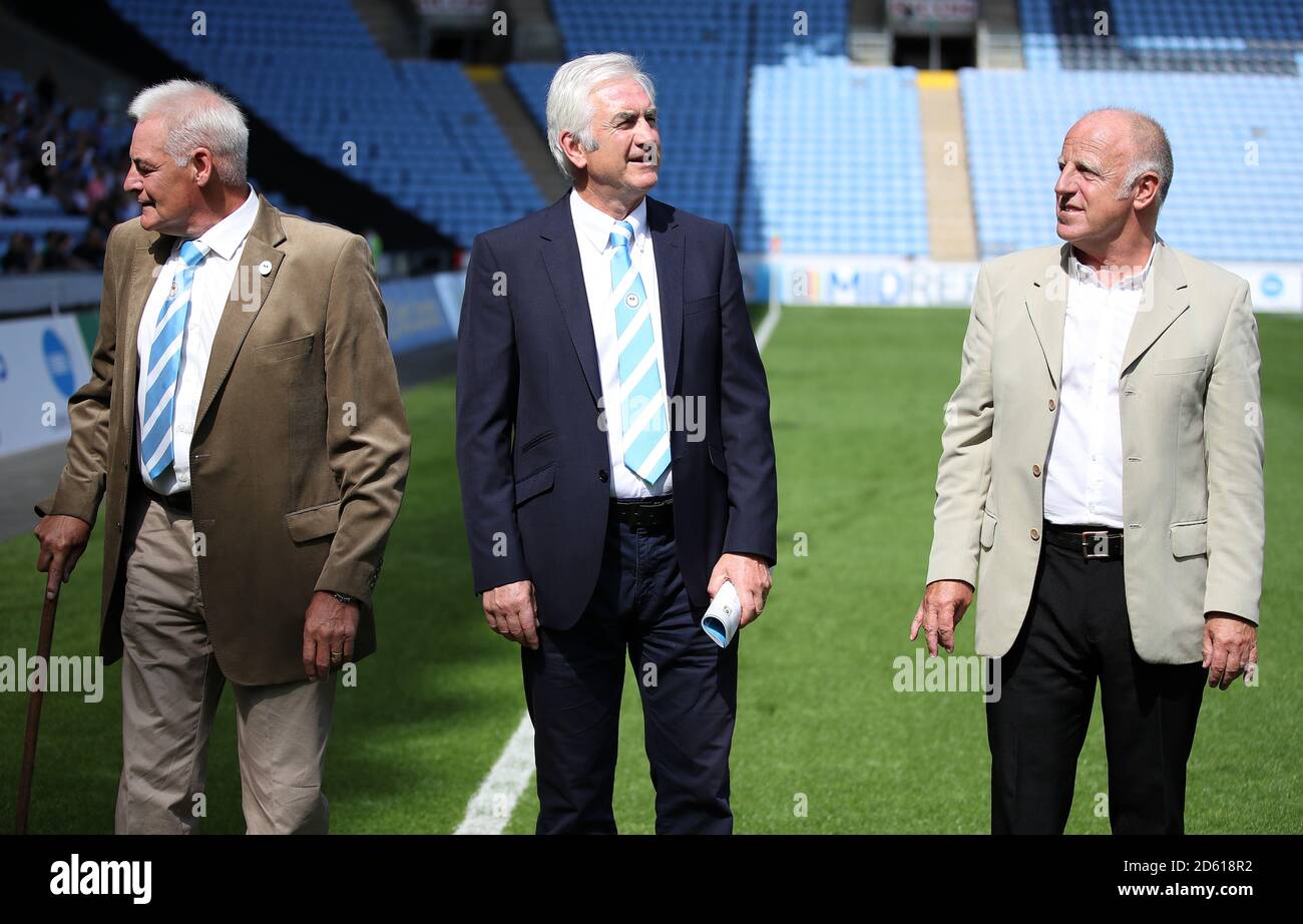 Former Coventry City players Ian Goodwin (left), Dennis Mortimer