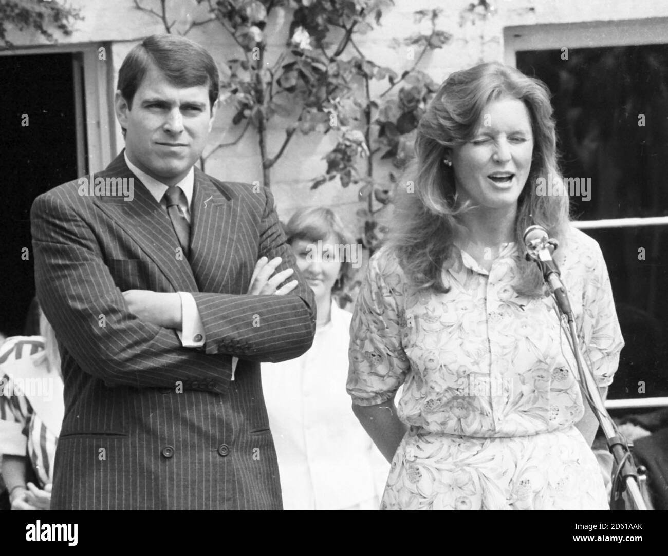 PRINCE ANDREW AND SARAH FERGUSON PARTY AT DUMMER 1983 Stock Photo