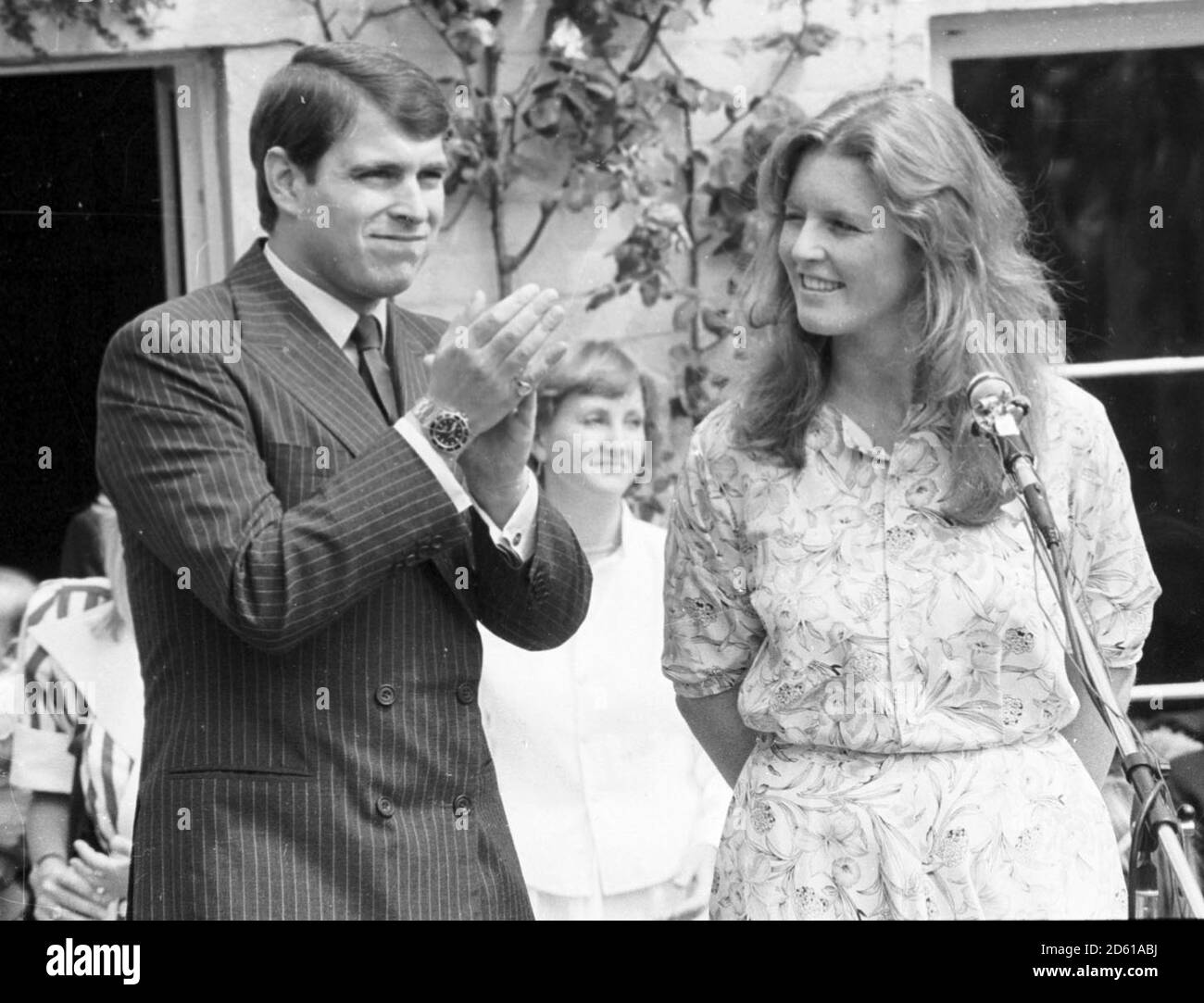 PRINCE ANDREW AND SARAH FERGUSON PARTY AT DUMMER 1983 Stock Photo