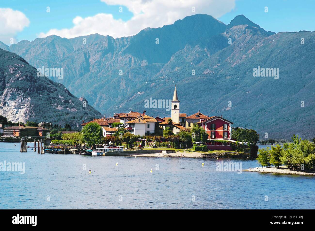 St. Julius Island on Lake Orta in Piedmont Italy. Stock Photo