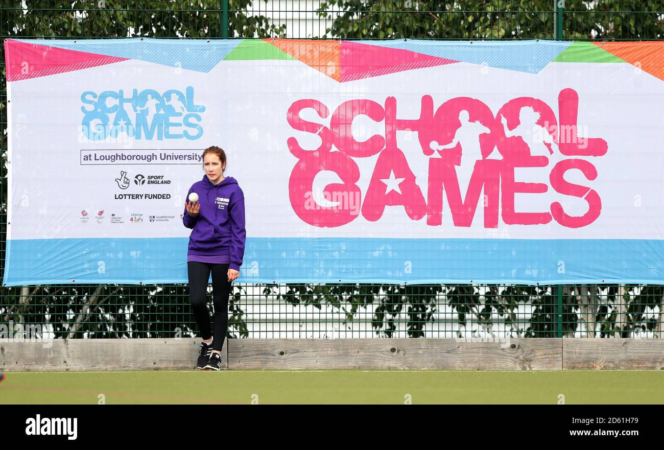 A volunteer looks on during the Hockey at the 2018 School Games held at