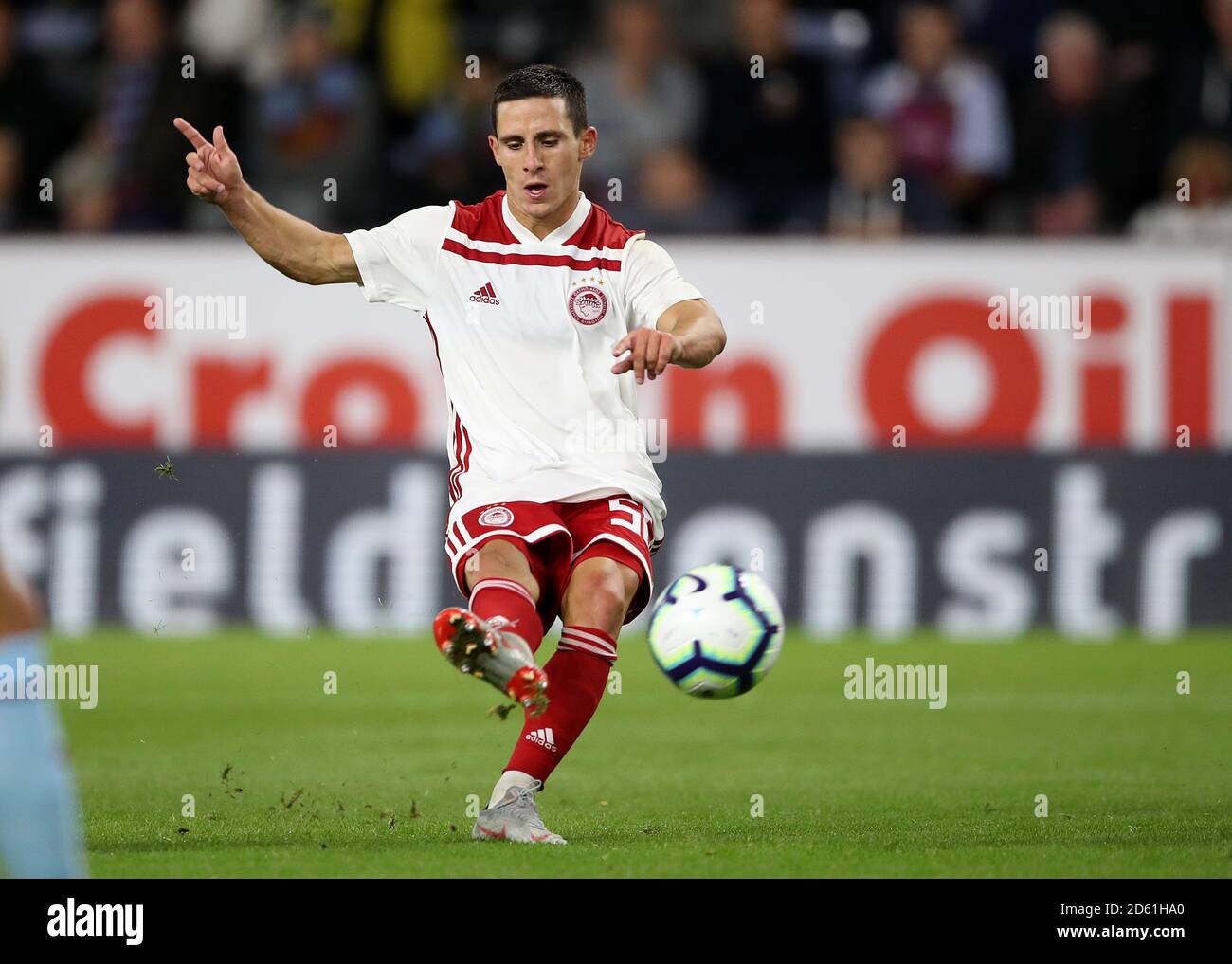 Olympiakos' Daniel Podence scores his side's first goal of the game Stock  Photo - Alamy