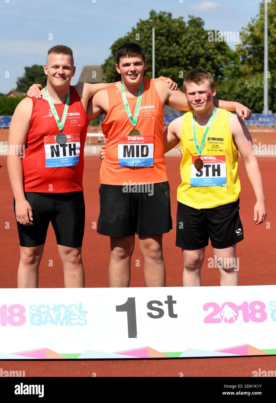 during day two of the athletics at the 2018 School Games held at Loughborough University Stock