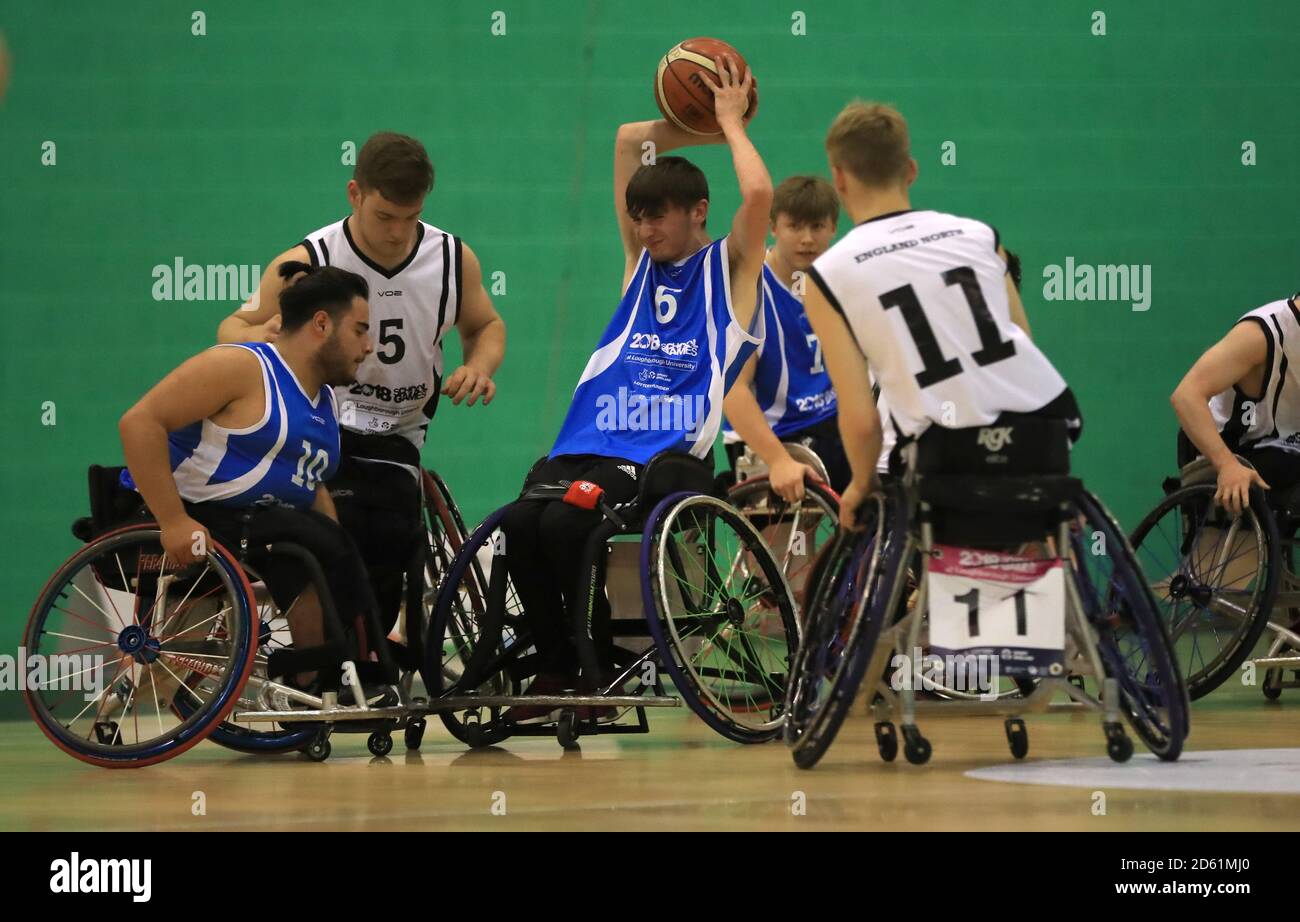 Scotland's James Beattie (centre) during the Wheelchair Basketball gold