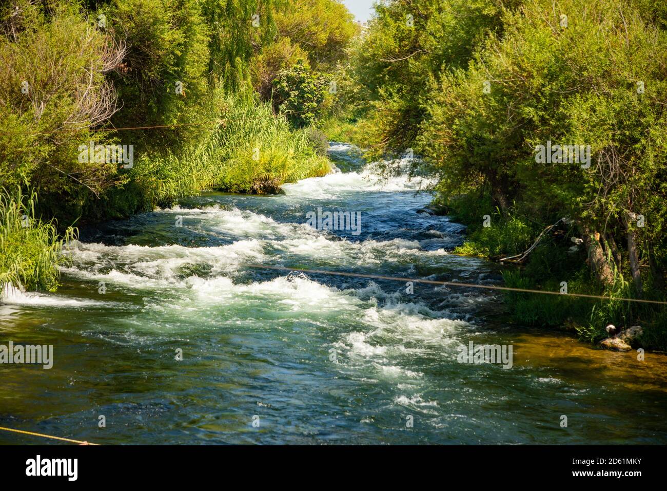 River of Duden waterfall in Antalya, Turkey Stock Photo