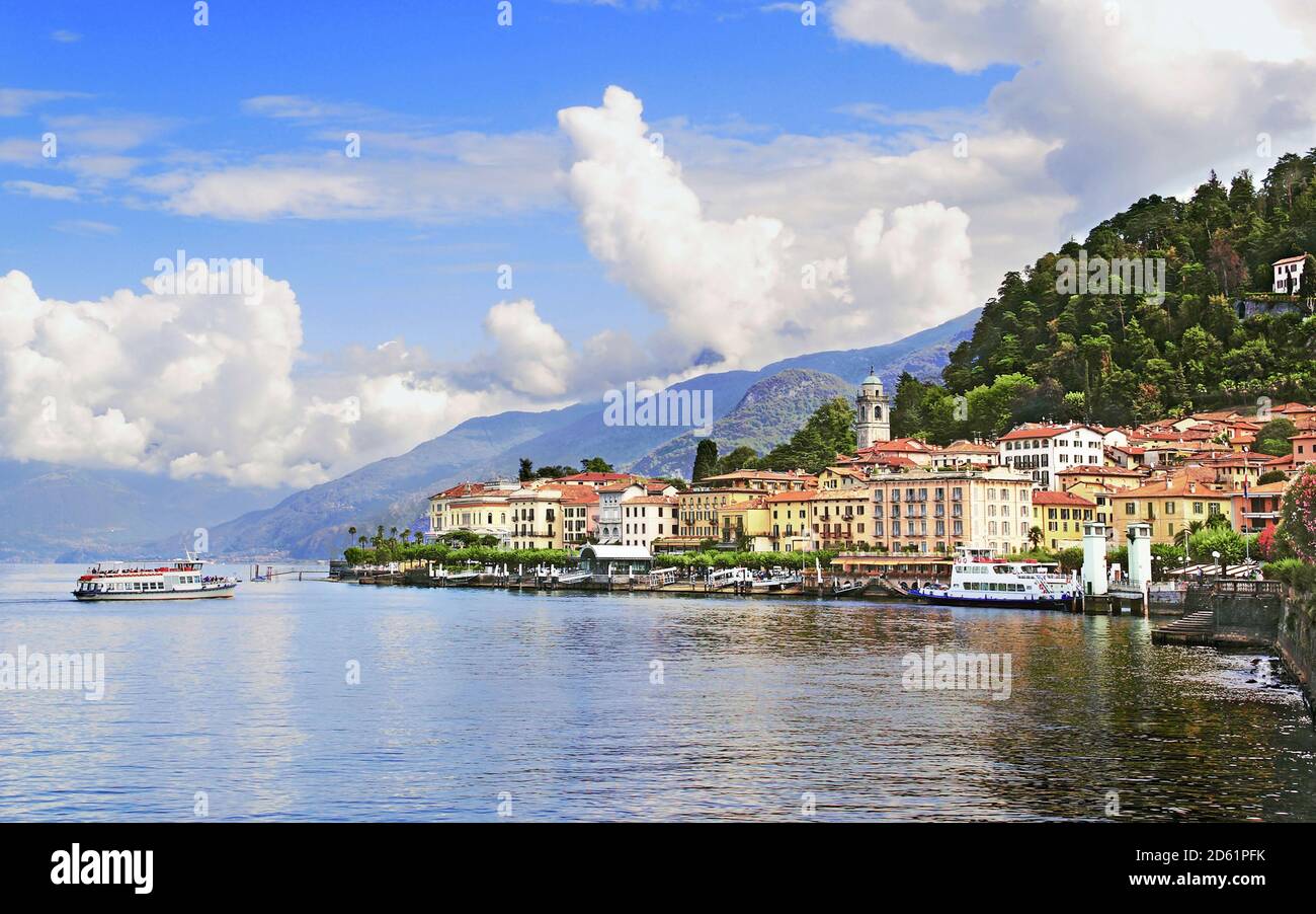 Village of Bellagio on Lake Como in Lombardy, Italy Stock Photo