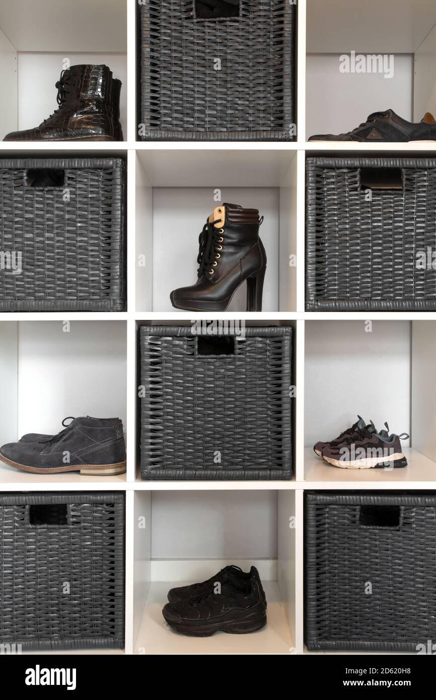 small plastic shoe rack on Shoe Rack Home High Resolution Stock Photography And Images Alamy