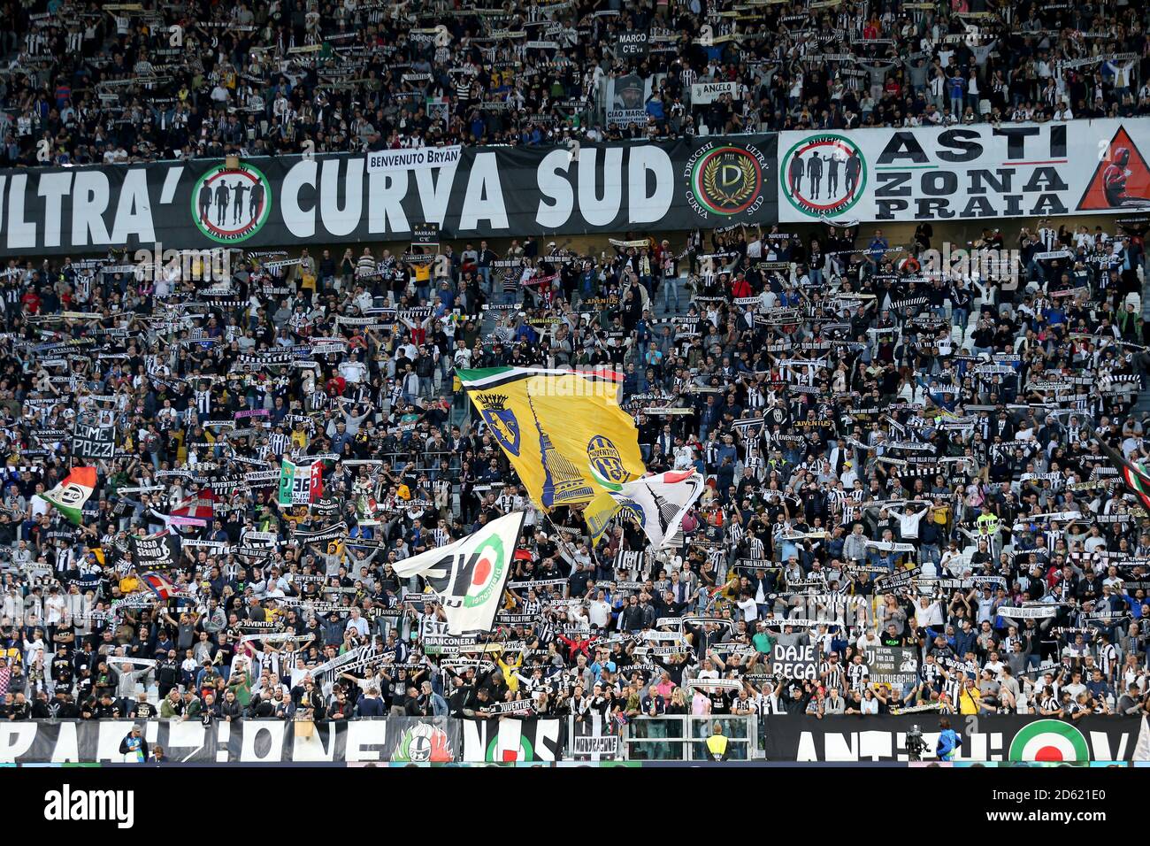 Juventus fans in the stands Stock Photo - Alamy